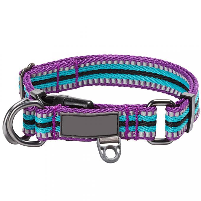 Nylon Reflective Martingale Collar Machine Washable High Visibility Dog