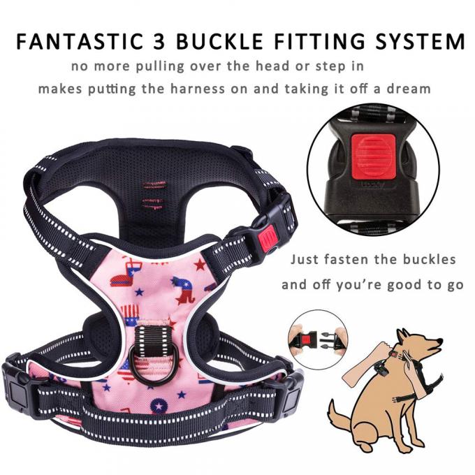Large Dog No Pull No Choke Dog Harness Adjustable Size OEM ODM Available