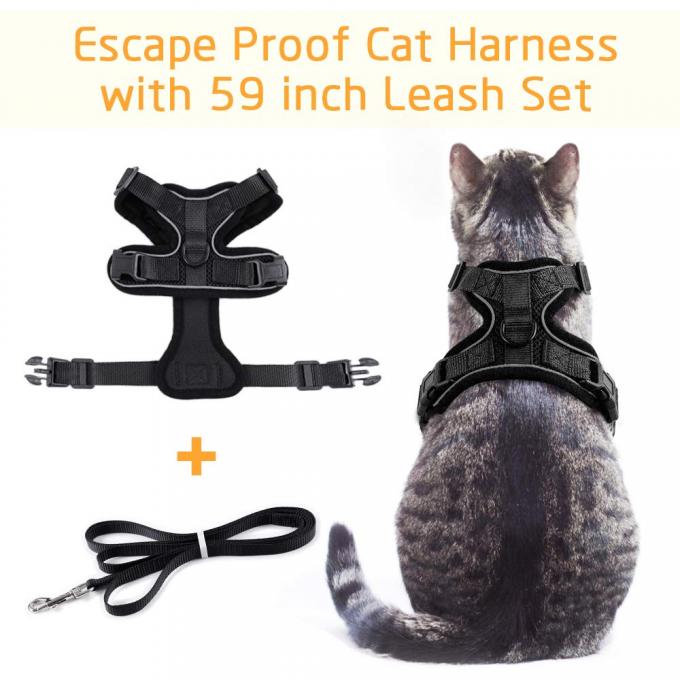 Adjustable Soft Cat Vest Kitten Harnesses Reflective Safety Harness