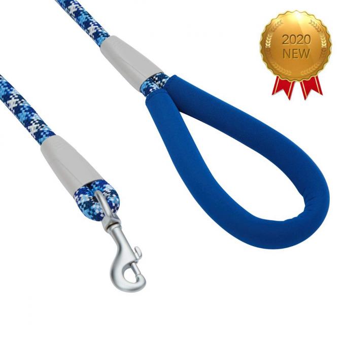 Strong Nylon Rope Dog Leash Soft 4 Feet Length With Neoprene Handle Eco