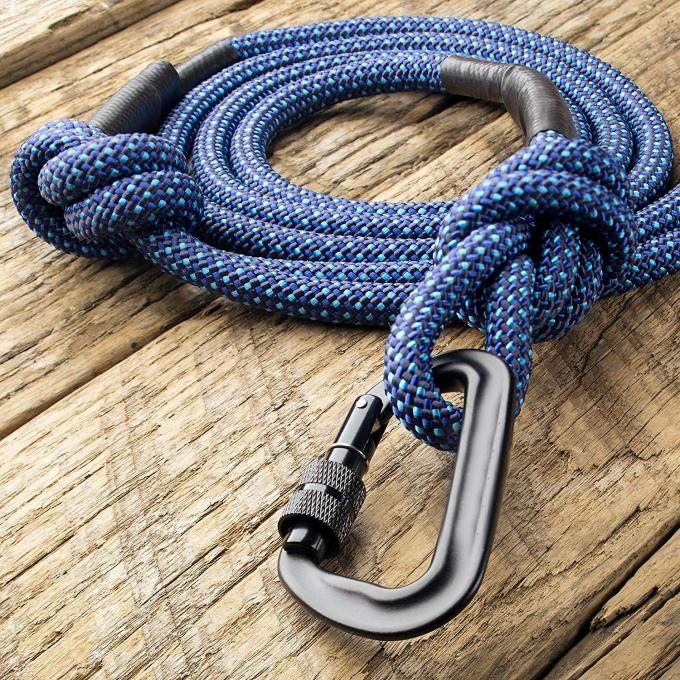6 Feet Sturdy Nylon Dog Leash , Mountain Climbing Rope Leash With Carabiner