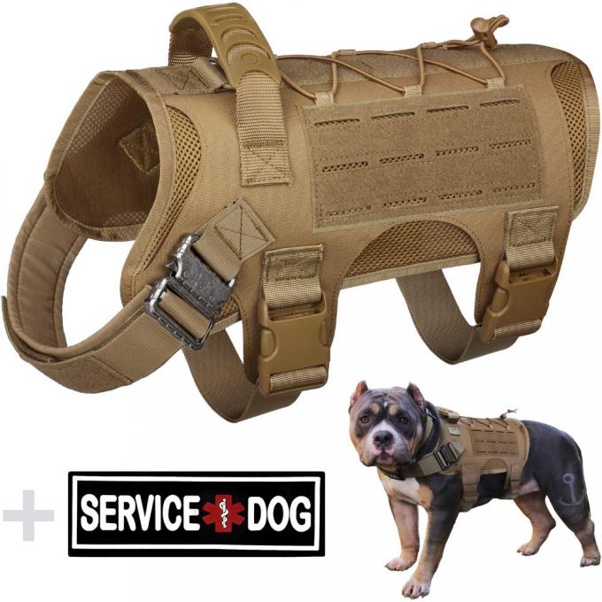 Tactical Nylon Dog Harness Dog Training Hunting Vest Easy Control For