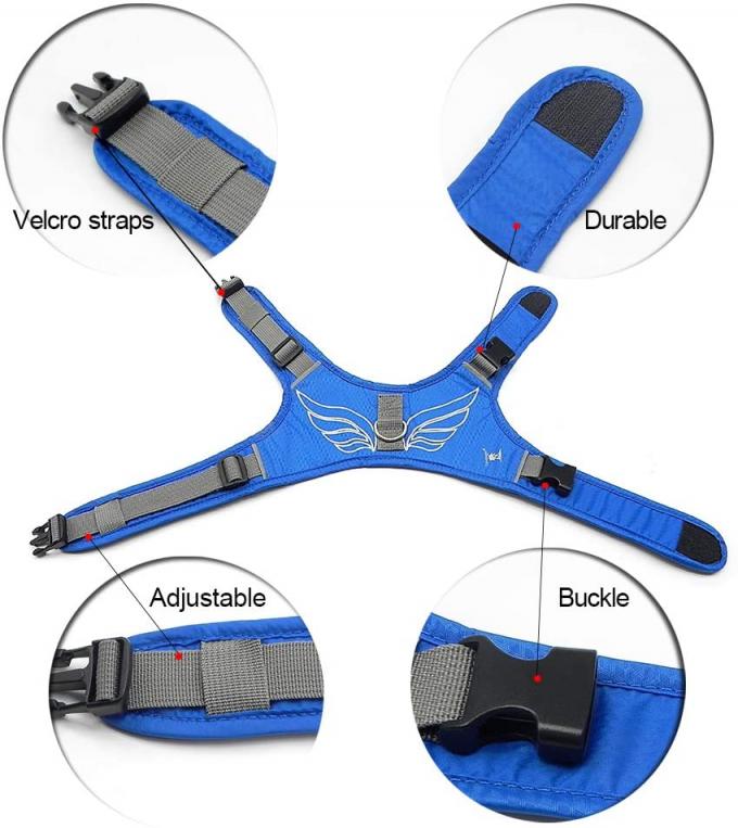 Soft Adjustable Snap Buckles Reflective 20" Dog Walking Harness