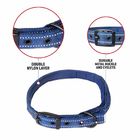Padded Reflective Soft Nylon Dog Collar With Adjustable Stainless Steel Hardware