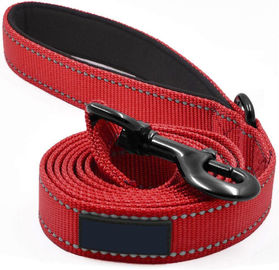 Wide Nylon Reflective Dog Leash Soft Padded Customized Brand Logo Available