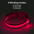 Long Time Glowing USB Light Up Dog Collar Skin Friendly For Dogs' Safety