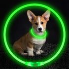 Multiple Colors Waterproof Glow In The Dark Dog Collar 27.5 Inch 70cm Length