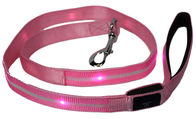 Luxury LED Dog Leash With Flashlight , Durable Nylon Webbing Dog Leash