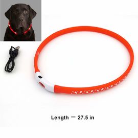 Christmas Pattern Light Up LED Safety Collars For Dogs Comfortable To Wear