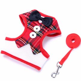 Bow Knot Bowtie Dog Harness Cat Vest Adjustable Breathable Mesh Escape Proof