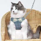 Cute Bow Tie Cat Harness Collar , Cat Harness And Leash Set For Outdoor Walking