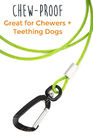 Waterproof Chew Proof Dog Leash 6' Cable Lead Steel Braided Cord With Padded Handle