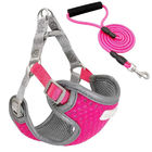Rustless Sturdy Small Dog Harness And Leash Set Breathable Soft Air Mesh Vest