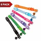 6 PCS Spots Breakaway Cat Collar With Bell , Adjustable Cat Collar Fit Kitty Puppy