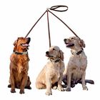 3 Way Handmade Dog Leather Leashes For 3 Dogs 360° Swivel Rotate Freely