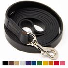Water Resistant Heavy Duty Leather Dog Leads Handmade Full Grain 14 Inches Long