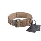 3 Colors Soft Nylon Dog Collar Military Adjustable With Metal D Ring / Buckle
