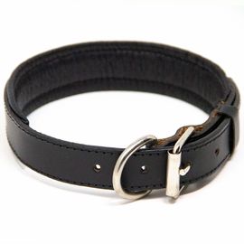 Military Grade Padded Leather Dog Collar , Heavy Duty Leather Dog Collars