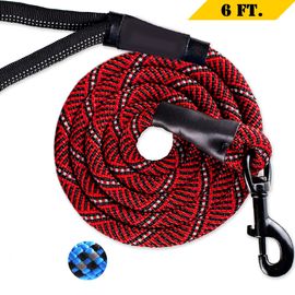 100% Reinforced Nylon Reflective Rope Dog Leash Chew Resistant For Medium Large Dogs