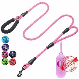 Two Handles Nylon Dog Leash Mountain Rope Lead Reflective For All Sizes Of Dogs