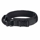 Tactical Adjustable Nylon Dog Collar K9 Heavy Duty Metal Buckle With Handle