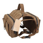 Camping Hiking Nylon Dog Harness Backpack Militar Saddle Bag For Medium / Large Size