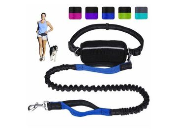 Dual Handle Adjustable Nylon Dog Leash Waist Belt Hands Free 4 Feet For Better Control