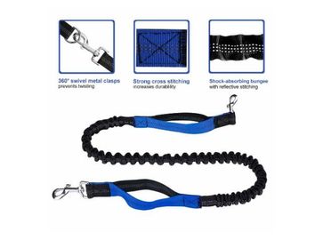 Dual Handle Adjustable Nylon Dog Leash Waist Belt Hands Free 4 Feet For Better Control