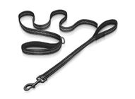 Highly Reflective Nylon Dog Leash Customized With Soft Thick Padded Double Handles