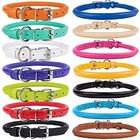 Genuine Leather Handmade Dog Leather Leashes , Soft Padded Round Puppy Collar