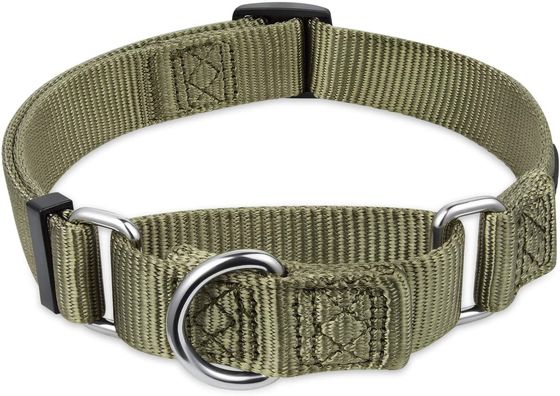 Buckle Type Heavy Duty Nylon Dog Collars Reinforced Stitching Anti Escape