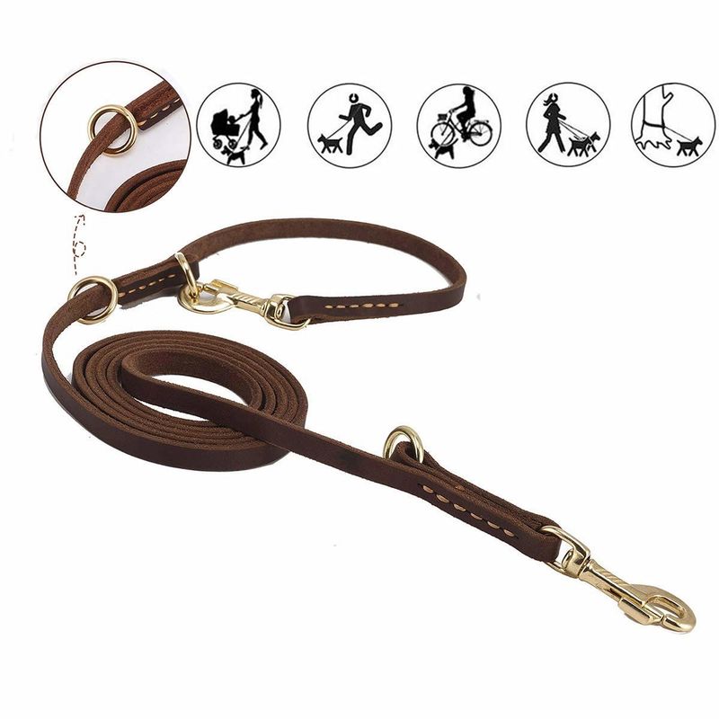 Genuine Leather Dog Training Lead For All Breeds