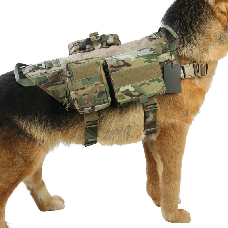 Military Training Outdoor Adjustable Dog Harness Breathable Eco-Friendly
